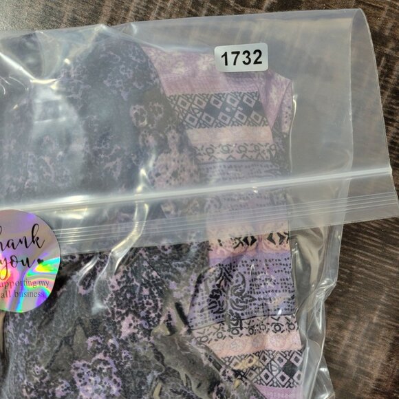 Avenue Womens Boho Tunic Top 22/24 Purple Floral Stripe Babydoll Plus Size - Picture 9 of 9